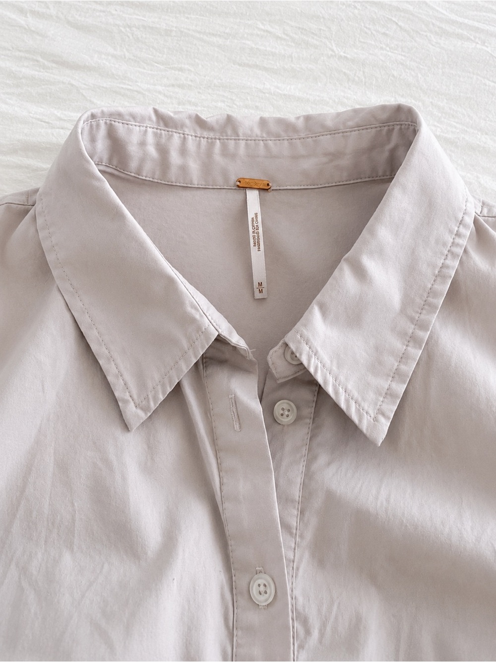 Free People Babydoll Button Front Tunic Dress Soft Lavender - Picture 7 of 8